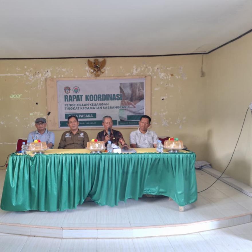 Rapat Koordinasi Pengelolan Keuangan Desa Tingkat Kecamatan Sabbangparu